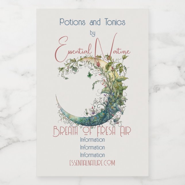 Create Your Own Boho Floral Moon Food Label (Single Label)