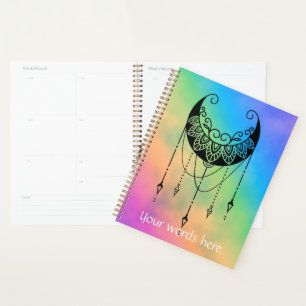 Create Your Own Boho Floral Moon Silhouette Planner