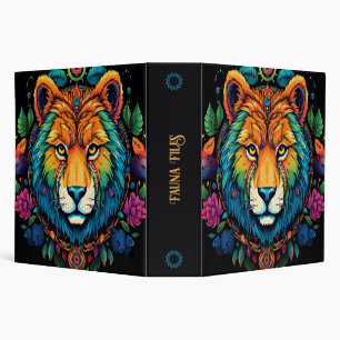 Create Your Own Boho Floral Tribal Bear 3 Ring Binder