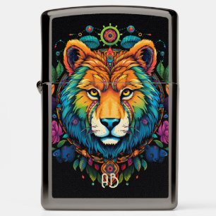 Create Your Own Boho Floral Tribal Bear Zippo Lighter