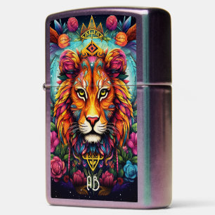 Create Your Own Boho King Lion Totem Animal Zippo Lighter