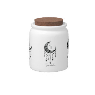Create Your Own Boho Magical Moon Silhouette Candy Jar