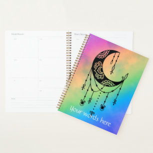 Create Your Own Boho Magical Moon Silhouette Planner