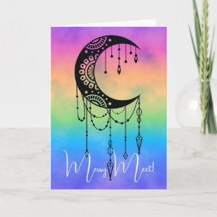 Create Your Own Boho Mandala Moon Silhouette Card