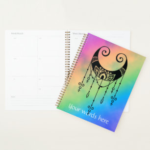 Create Your Own Boho Mystical Moon Silhouette Planner