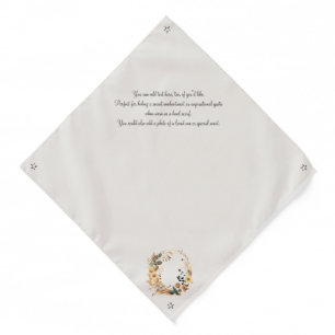 Create Your Own Boho Teal & Gold Floral Moon Bandana
