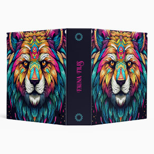Create Your Own Boho Tribal Bear 3 Ring Binder