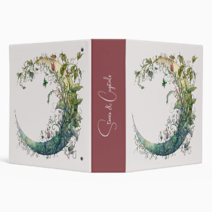 Create Your Own Boho Wildflower Ivy Moon 3 Ring Binder