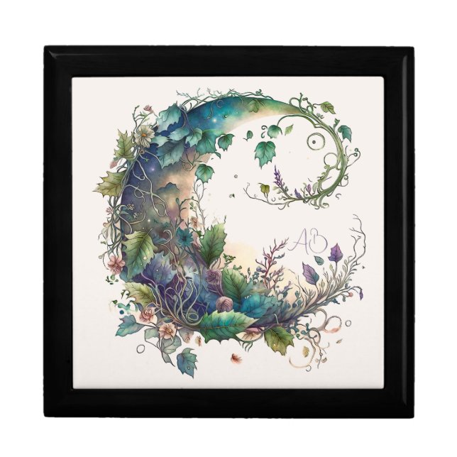 Create Your Own Boho Wildflower Ivy Moon Gift Box (Front)
