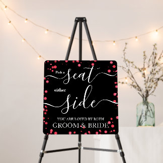 Create Your Own Bokeh Border Wedding Seating Sign