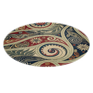 Create Your Own Bold Jewel Toned Festive Tribal Cutting Board