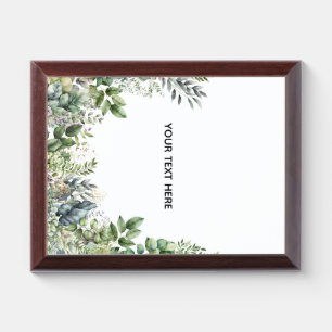 Create Your Own Botanical Design Award Plaque