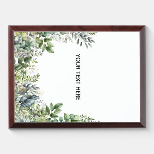 Create Your Own Botanical Design Award Plaque