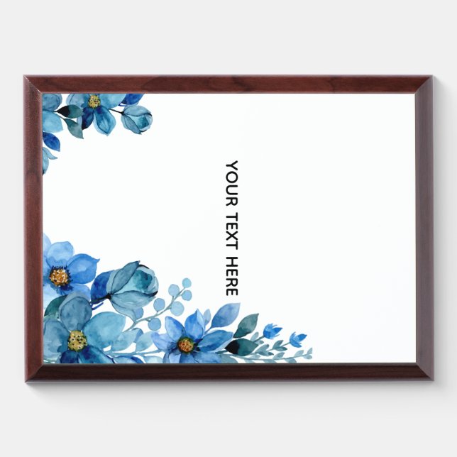 Create Your Own Botanical Design Award Plaque (Horizontal)