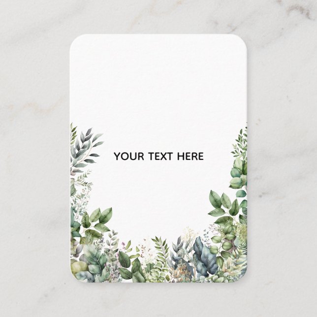 Create Your Own Botanical Design Business Card (Front)