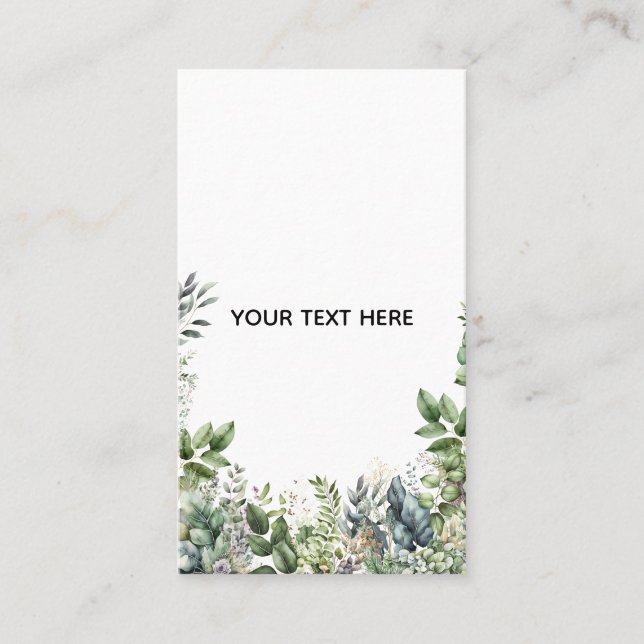 Create Your Own Botanical Design Business Card (Front)