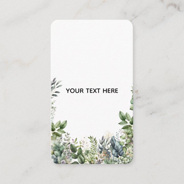 Create Your Own Botanical Design Enclosure Card (Front)