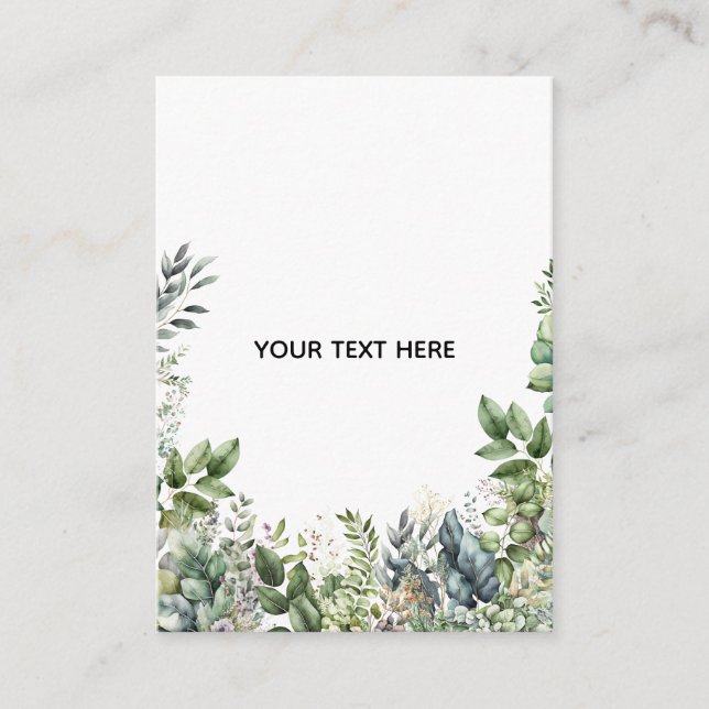 Create Your Own Botanical Design Enclosure Card (Front)