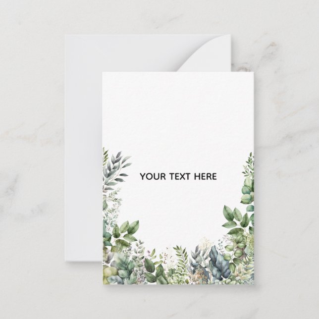 Create Your Own Botanical Design Note Card (Front)