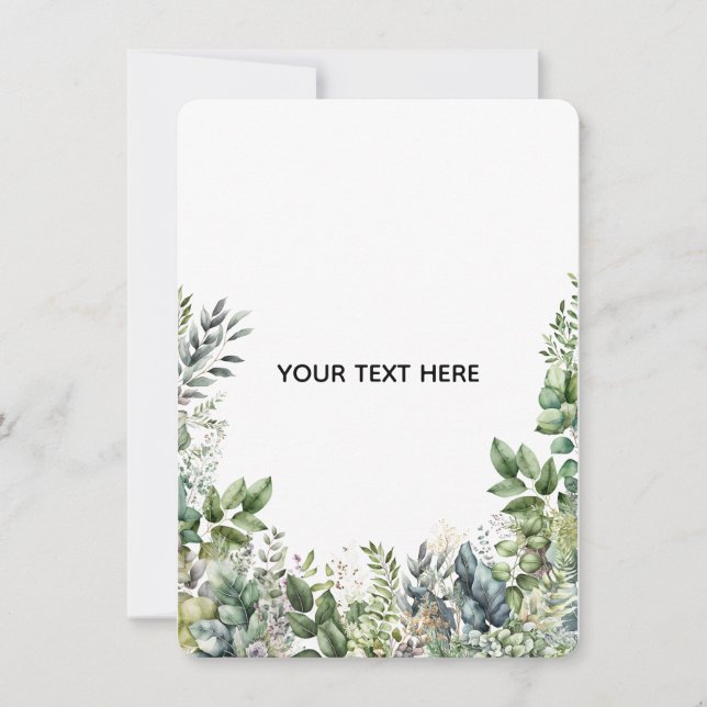 Create Your Own Botanical Design Note Card (Front)