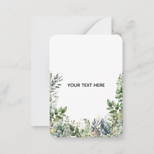 Create Your Own Botanical Design Note Card (Front)