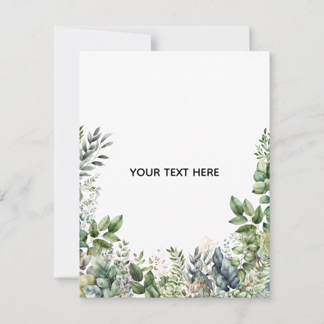 Create Your Own Botanical Design Note Card (Front)