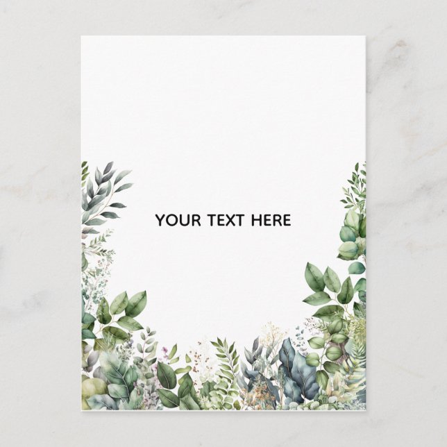 Create Your Own Botanical Design Postcard (Front)