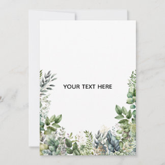 Create Your Own Botanical Design Thank You Card