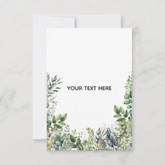 Create Your Own Botanical Design Thank You Card