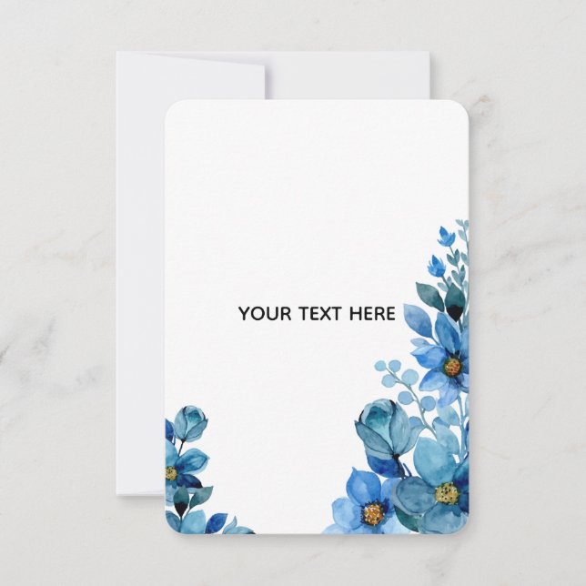 Create Your Own Botanical Design Thank You Card (Front)