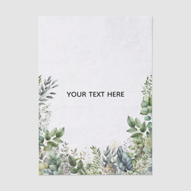 Create Your Own Botanical Design Tissue Paper (Front)