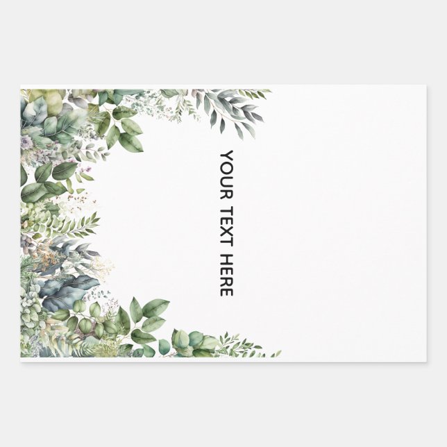 Create Your Own Botanical Design Wrapping Paper Sheets (Front)