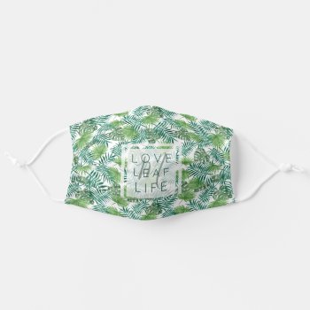 Create Your Own Botanical Leaf Pattern Monogram Adult Cloth Face Mask by BCMonogramMe at Zazzle