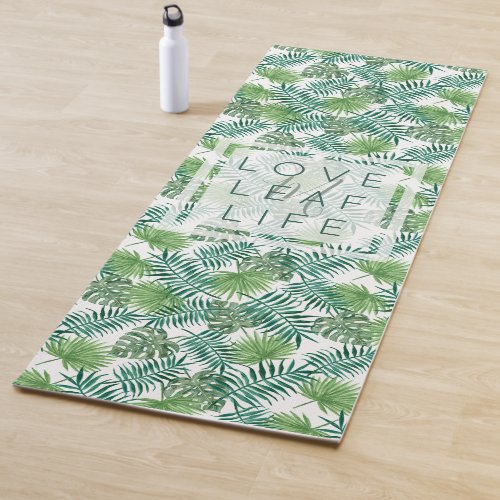 Create Your Own Botanical Leaf Pattern Monogram Yoga Mat