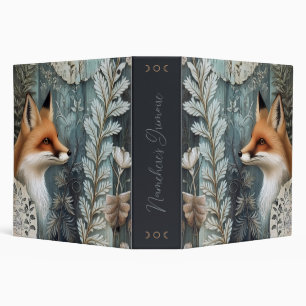 Create Your Own Botanical Red Fox 3 Ring Binder