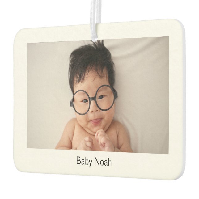 Create Your Own Both Sides Baby Photo Unique Car Air Freshener (Left)