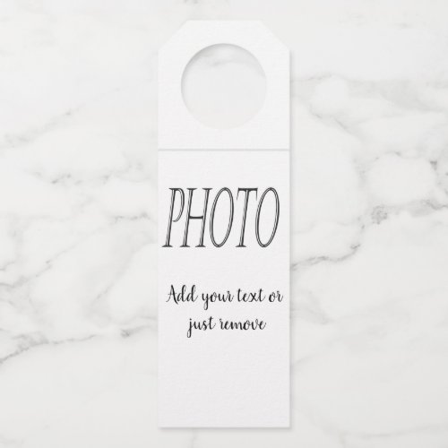 Create your own bottle hanger tag