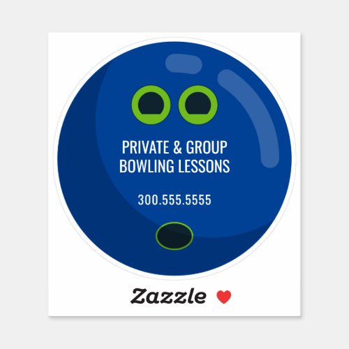 Create Your Own Bowling Lessons Ad  Bowling Coach Sticker