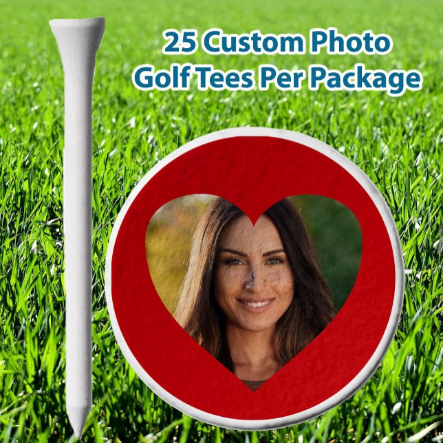 Create Your Own Boyfriend Gift Cute Custom Photo Golf Tees (Creator Uploaded)