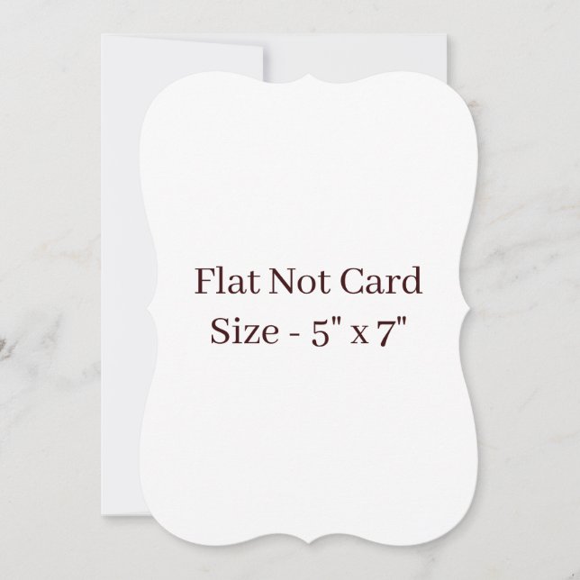 Create Your Own Bracket 5" x 7" Flat Note Card (Front)