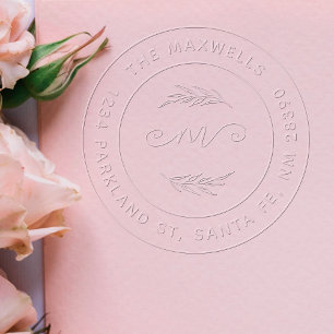 Create Your Own Branch Round Family Return Address Embosser