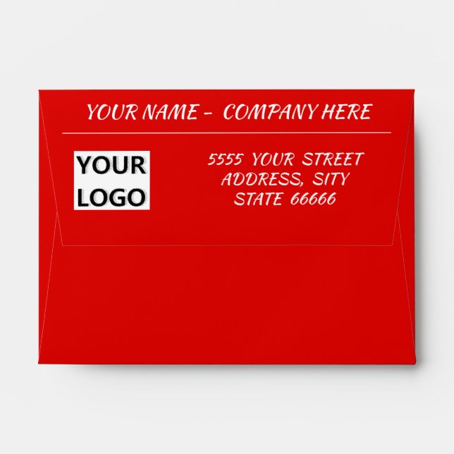 Create Your Own Branded Business Envelope Template (Back (Top Flap))