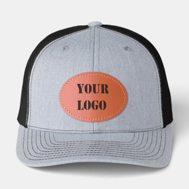 Create Your Own Branded Business Leather Patch Hat (Front)