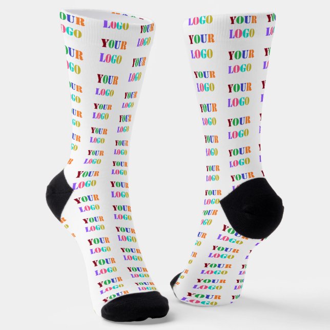 Create Your Own Branded Business Logo Socks Gift (Angled)