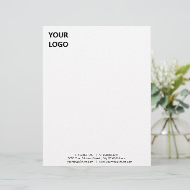 Create Your Own Branded Company Letterhead Example (Standing Front)