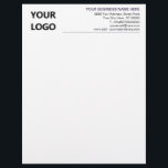 Create Your Own Branded Company Letterhead Example<br><div class="desc">Custom Colors and Fonts - Design Your Own Personalized Your Business Letterhead example with Logo Branded Office Supplies / Stationery Letterheads template - Add Your Logo - Image - Photo or QR Code / Name - Company / Address - Contact Information / More - Resize and move or remove and...</div>