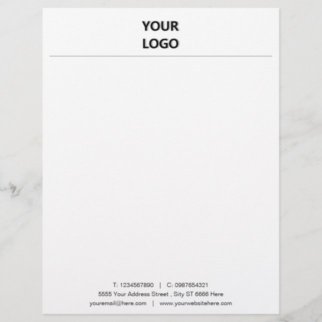 Create Your Own Branded Letterhead Example (Front)