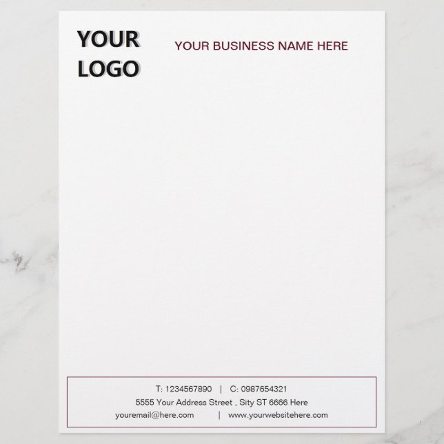 Create Your Own Branded Letterhead Template (Front)