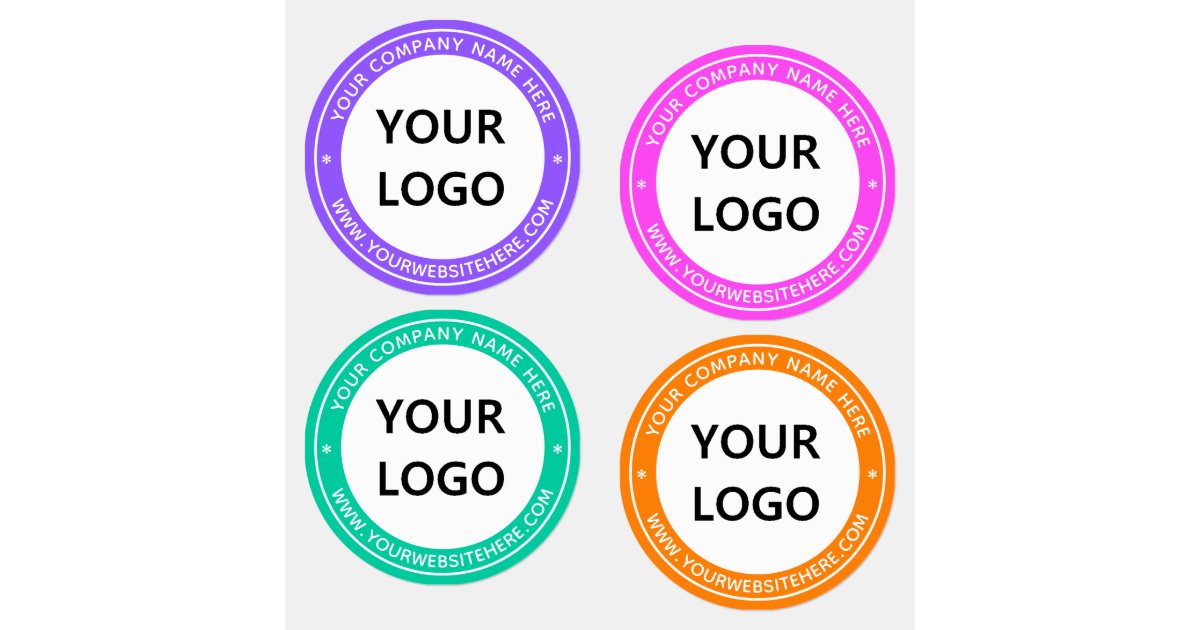 Create Your Own Branded Logo Text Business Labels | Zazzle