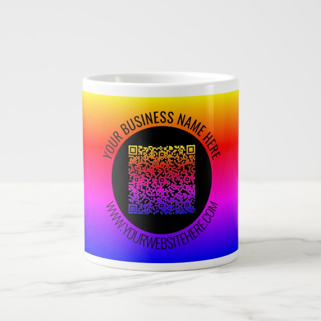 Create Your Own Branded QR Code Business Mug Gift (Front)